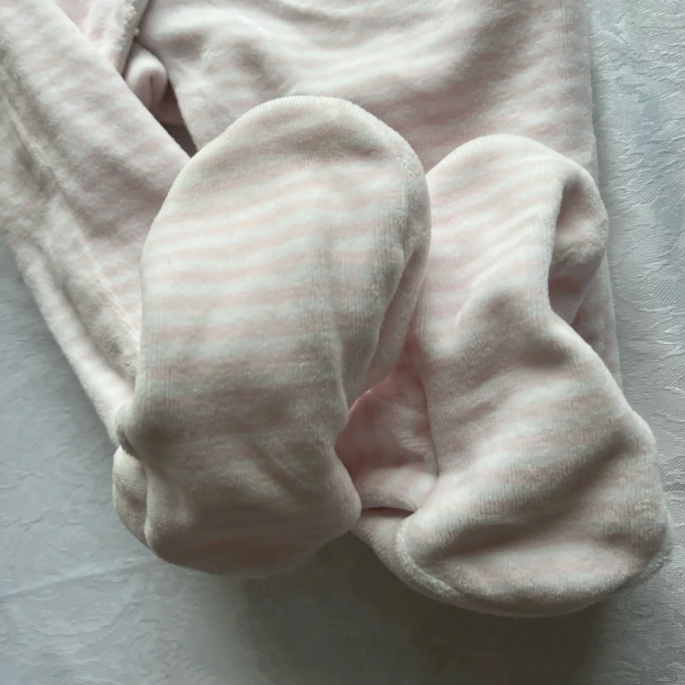 Ralph Lauren Pink Stripe Baby Footie One-Piece